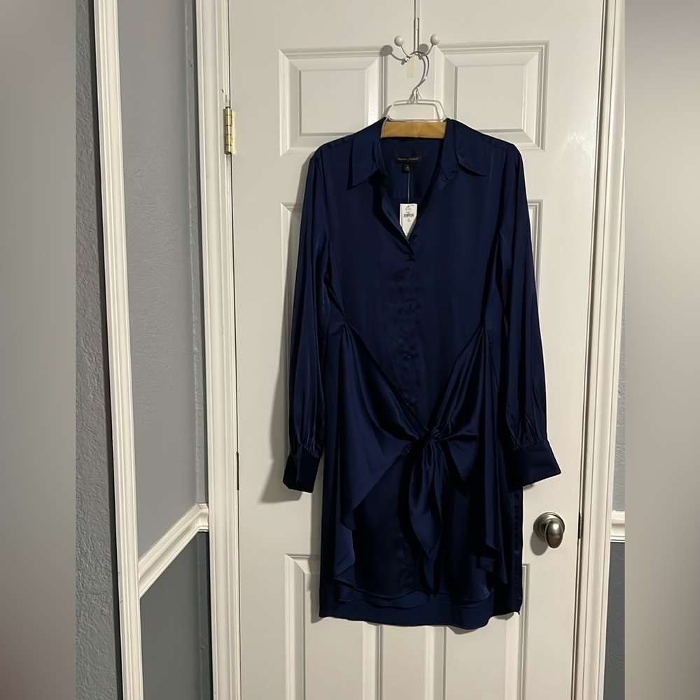 Banana Republic navy dress. Shirt dress